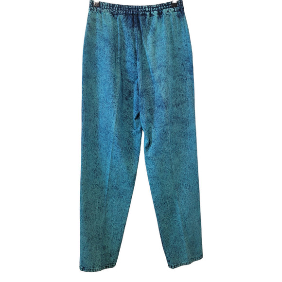 Vintage Teal Sundance 80's Acid Wash Denim Mom High Rise Pants Jeans Women's M - Picture 6 of 12